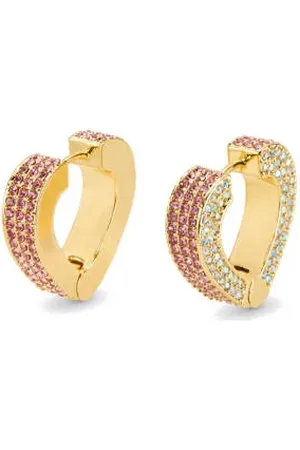 Kurt Geiger Oorbellen Pave Heart Huggies met strass