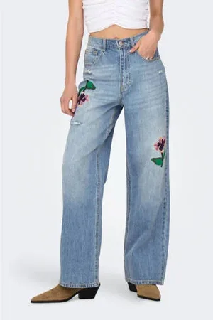 ONLY High waist wide leg jeans