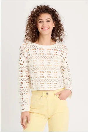 Cache Cache Cropped trui gehaakt