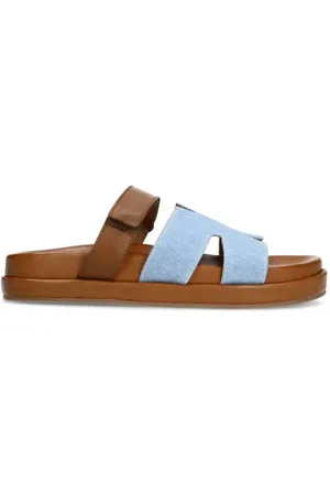 Sacha Leren slippers /denim