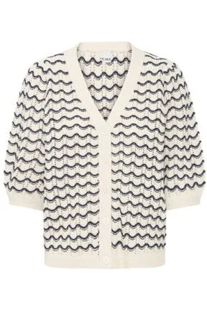 Ichi Vest zwart fijn gebreid