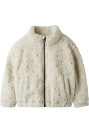 Lil Atelier MINI teddy jas ecru