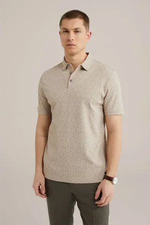 WE Fashion Slim polo beige