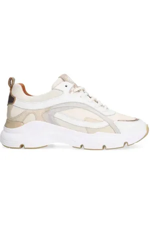 Manfield Chunky leren sneakers /beige