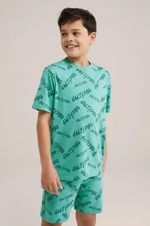 Salty Dog Pyjamaset turquoise/groen