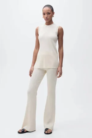 MANGO Top rib gebreid