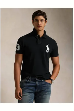 Ralph Lauren Slim polo zwart