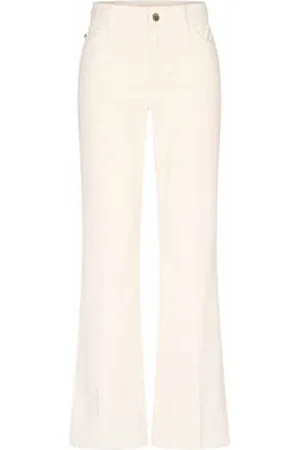 Claudia Sträter CLAUDIA BY CLAUDIA STRÄTER high waist wide leg jeans met kabels
