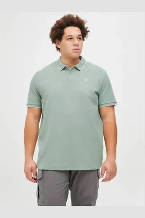 JACK & JONES Regular polo met ingebreid patroon lichtgroen