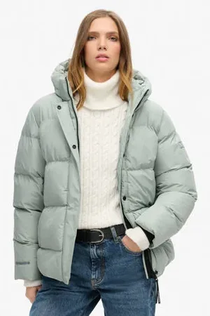 Superdry Gewatteerde winterjas grijs
