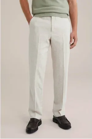 WE Fashion Slim pantalon ecru