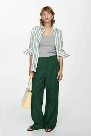MANGO Wide leg high waist sweatpant