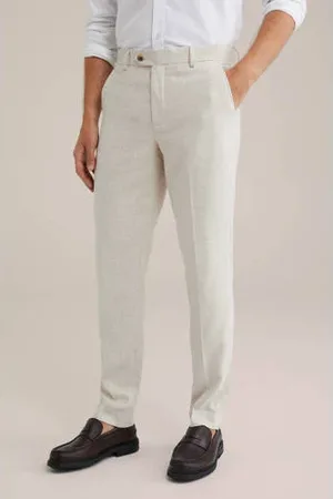 WE Fashion Slim pantalon ecru