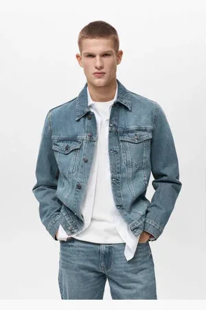 MANGO Spijkerjas blauw