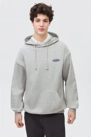 MANGO Hoodie grijs melange