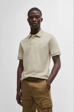 HUGO BOSS Regular fit polo PASSENGER open beige