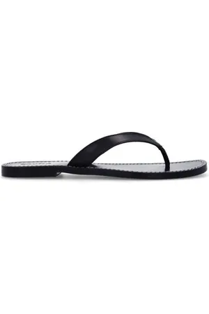 Sacha Leren teenslippers