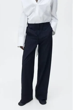 MANGO Wide leg regular waist pantalon