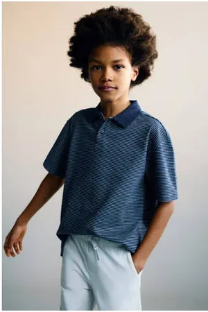 MANGO Polo donkerblauw