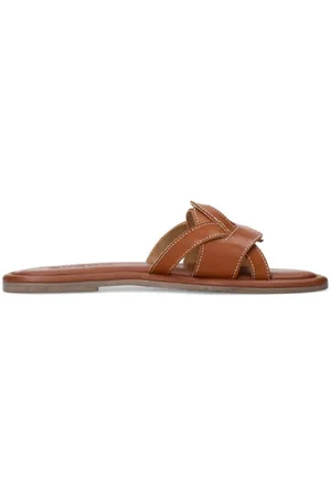 Sacha Leren slippers