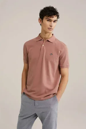 WE Fashion Slim fit polo oudroze