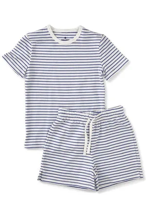 Little Label Gestreepte shortama van katoen