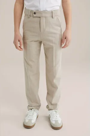WE Fashion Slim pantalon beige