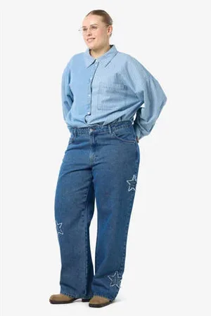 Noisy May High waist wide leg jeans