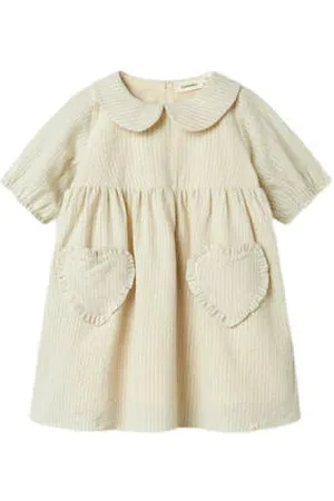 Lil Atelier MINI korte jurk ecru