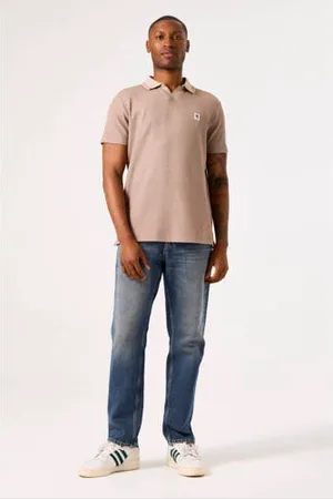 Garcia Regular polo met textuur beige