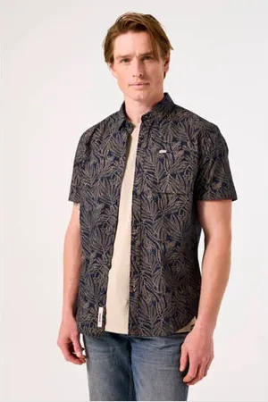 Garcia Casual overhemd donkerblauw