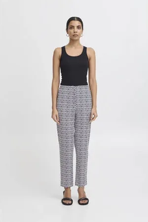 Ichi Slim pantalon blauw