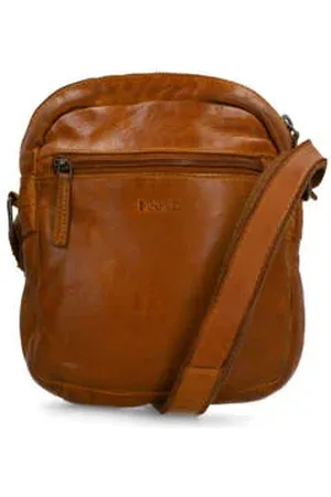 Manfield Leren crossbody tas