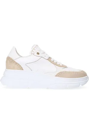 Manfield Leren sneakers /beige
