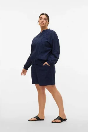 VERO MODA High waist casual short broderie