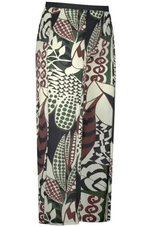 Plus Basics Wide leg high waist broek ecru
