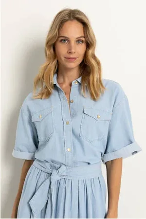 Claudia Sträter CLAUDIA BY CLAUDIA STRÄTER blouse lichtblauw