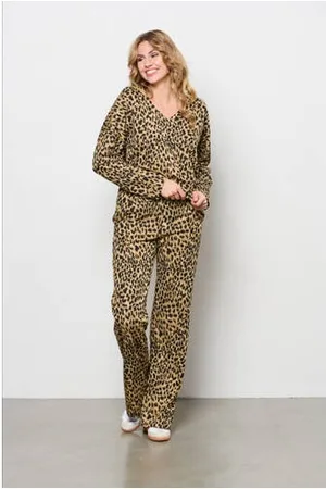 &Co Woman Regular fit broek TIANA ANIMAL met panterprint