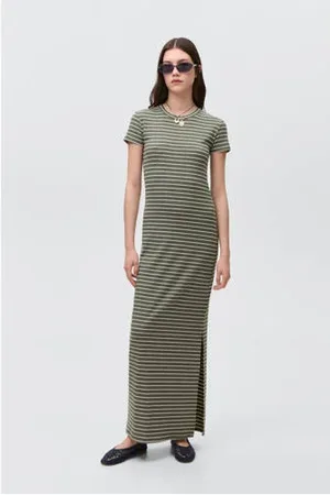 MANGO Maxi jurk kaki