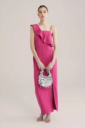 WE Fashion Handtas met pailleten zilverkleurig