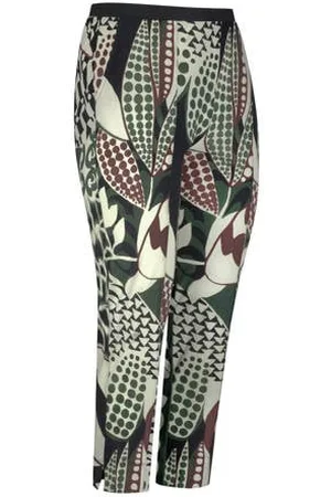 Plus Basics Straight high waist broek ecru