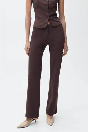 MANGO Straight low waist pantalon