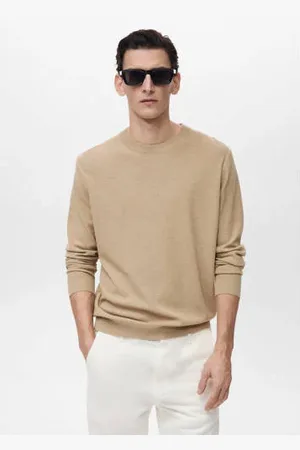 MANGO Trui fijn gebreid beige