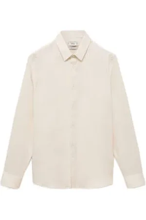 MANGO Super slim fit overhemd ecru