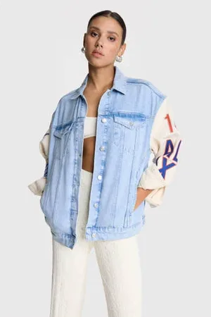 Alix the label Spijkerjas light blue denim