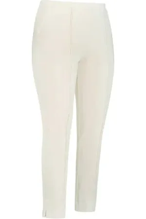Plus Basics Slim fit pantalon van travelstof