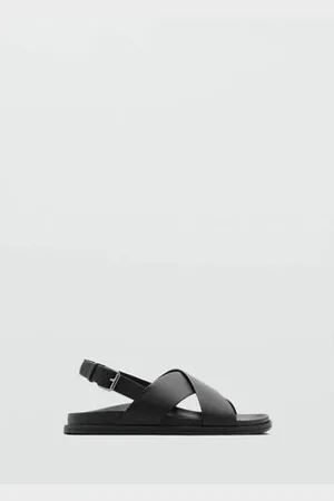 MANGO Leren sandalen