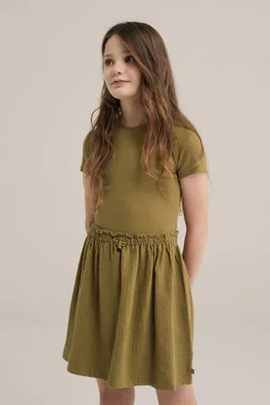 WE Fashion Korte jurk rib gebreid
