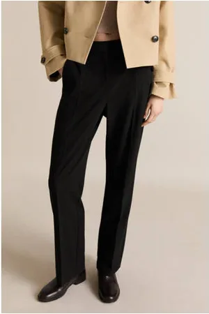 MANGO Straight regular waist pantalon