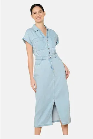 LolaLiza Spijkerjurk light blue denim